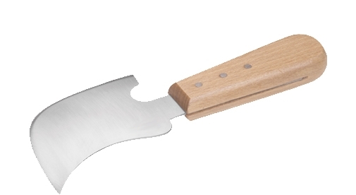 Bleimesser - Viertelmond mit hellem Holzheft