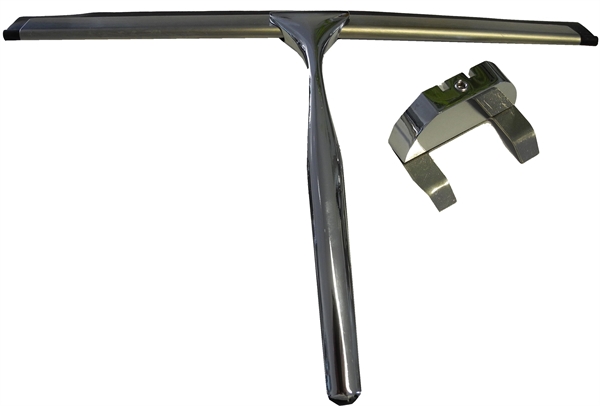 Duschabzieher chromglnzend mit Wandhalter