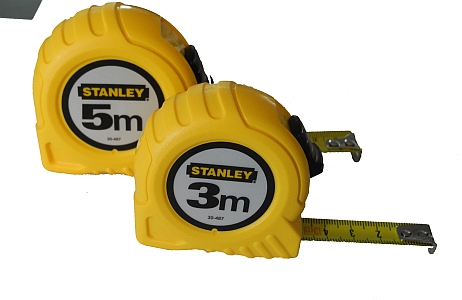 Rollbandma Stanley 3 m, gelbes Kunststoff