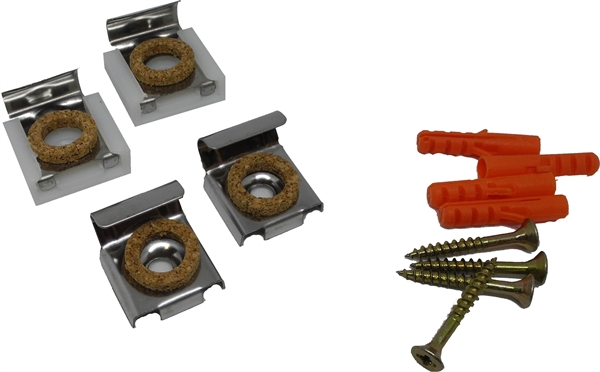 Spiegelklammern mit Korkeinlage