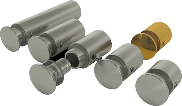 Edelstahlhalter, Flachkopf 20 x 14 mm