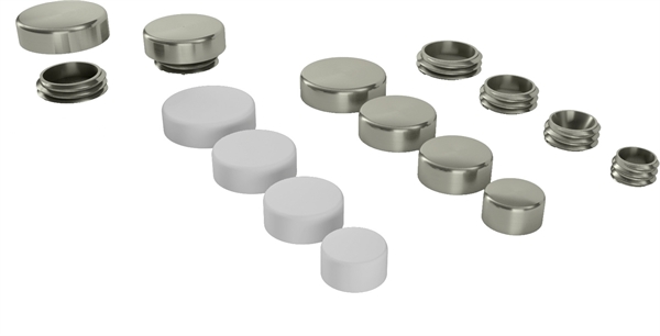 Punkthalter aus Edelstahl, 18 mm, Glasdicke 3-18