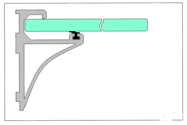 Panel profile, 600mm, silver anodized