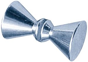 Glastrknpfe 32/30 mm, beidseitig