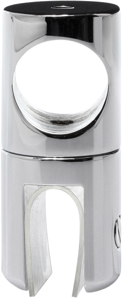 Gelenkstck Stange/Glas variabel, verchromt 19mm