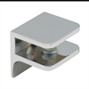 Glass shelf support, square, 30 x 27 mm, with cros