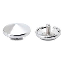 Spiegelhauben 12mm, Messing vernickelt