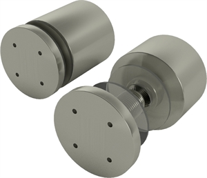 Edelstahlhalter, Flachkopf 25 x 25 mm