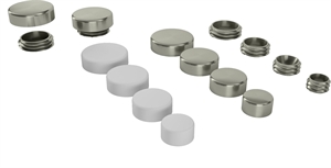 Punkthalter aus Edelstahl, 18 mm, Glasdicke 3-18