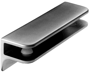 Glasplattentrger rechteckig mit Steg, 100 x 30mm