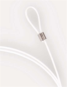 Stahldrahtseil 1,5mm x 0,50m, wei ummantelt