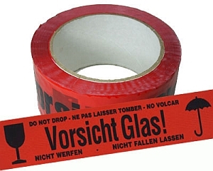 Warnband Vorsicht Glas
